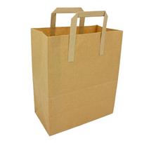 Rudas popierinis FLAT tipo maišelis 260x120x350  mm