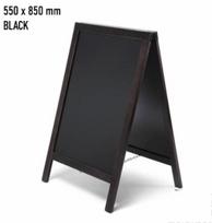Medinis stendas su juoda kreidine lenta 550 x 825mm, juodas rėmas