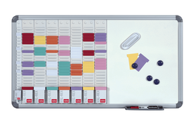 Nobo savaitės planavimo lenta T-Card planning kit 24 su magnetine lenta, 2951400