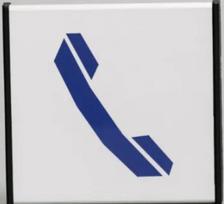 Informacinė lentelė "Telefonas" 93x93mm