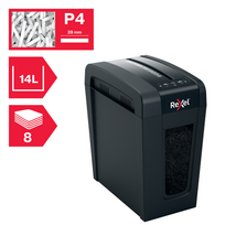 Dokumentų naikiklis REXEL Secure X8-SL, P4, 8 lapai, 14 litrų šiukšliadėžė