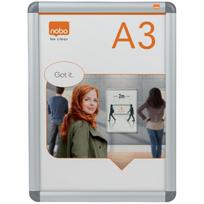 Pakabinamas informacinis rėmelis atlenkiamais kraštais NOBO A3