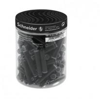 Rašalo kapsulės Schneider 100vnt plastikiniame indelyje, juodos
