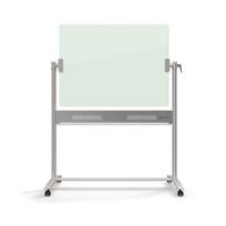 Dvipusė vartoma stiklinė magnetinė lenta NOBO DIAMOND 120x90 cm, mobilus stovas, balta sp.
