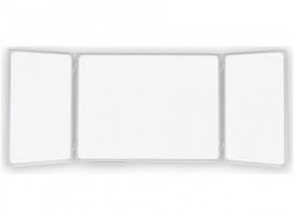 Trijų dalių magnetinė balta lenta 2x3, 120x90/240cm