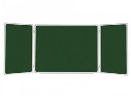 Trijų dalių magnetinė kreidinė lenta 2x3, 150x100/300cm, žalia