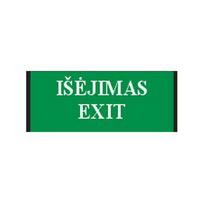 Informacinė lentelė "Išėjimas" su užrašu, 62x150mm