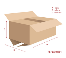 Gofruoto kartono dėžės 795x395x495mm, 1 vnt