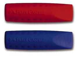 Trintukas - kamštelis Faber Castell, mėlynas ir raudonas (2vnt)
