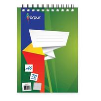Bloknotas su spirale Forpus A6, langeliais, 70 lapų