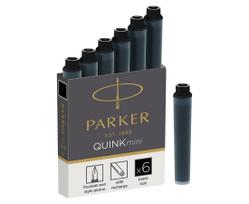 Rašalo kapsulės Parker, trumpos, juodos, 6vnt