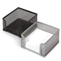 Dėžutė užrašų lapeliams Forpus, 9,5x9,5cm, metalinė, sidabrinė