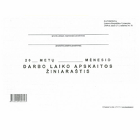 Darbo laiko apskaitos žiniaraštis A3
