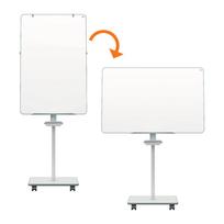Dvipusis konferencinis stovas Nobo Move & Meet su ratukais 70x100cm 1915644