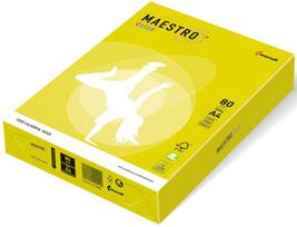 Spalvotas popierius Maestro A4 80g NEOGB, neoninė geltona