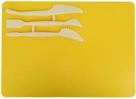 Lentelė plastilinui KITE su įrankiais, 250x180mm, geltona