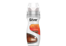 Emulsinis batų tepalas su kempinėle Silver, 75ml, rudas