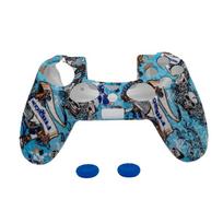 Silikoninė apsauga Žydra su Kaukole PS4 pulteliui