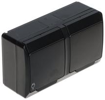 LIZDAS MONTUOJAMAS ANT PAVIRŠIAUS DVIGUBAS HERMES/0322-09/EPN 250 V AC 16 A IP44 Elektro-Plast