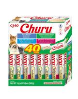INABA Churu Variety Seafood jūros gėrybės katėms multibox 40x14 g (560 g)