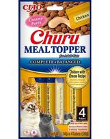 INABA Meal Topper Chicken Cheese 4x14 g kreminis vištienos ir sūrio priedas prie kačių ėdalo