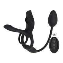 Couples Choice RC Multi Function Vibruojantis penio žiedas - kaištis