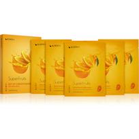 KORIKA SuperFruits Hallabong - Set of 5 Brightening Face Sheet Masks veido kaukių rinkinys sumažinta kaina skaistinamojo poveikio Hallabong
