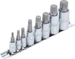 Bgs Technic Įpresuotų antgalių rinkinys | 6.3 mm (1/4") / 10 mm (3/8") / 12.5 mm (1/2") | Spline (XZN) | 8 vnt. (5105)