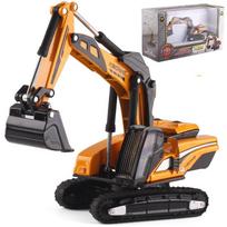 1/87 Mini lydinio ekskavatoriaus modelis Vaikų suaugusiųjų žaislas Statinis griebtuvas Inžinerinis transporto priemonės simuliacinis modelis Automobilių kolekcija Vaikų dovana 1/87-Size:16*8*5cm geltona