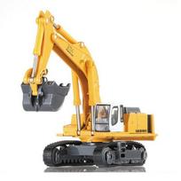 1/87 geltono ekskavatoriaus lydinio modelis Metalo inžinerijos transporto priemonės žaislai vaikams dovana 1/87-Size:19*5.5*4.5cm geltona
