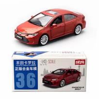 1/43 „Toyota Corolla“ hibridinis žaislinis automobilis vaikams, metalinis miniatiūrinis modelis, mokomoji kolekcija „Patraukti atgal“, „Dovanų berniukai“ 1/43-Size:11.4*3.5*3.1cm raudona