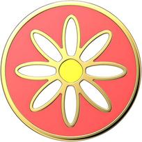 Popsockets Enamel Quaint Daisy Coral Removable Grip with Stand Function Premium