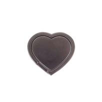 Gear Silver Rotating Heart Finger Ring with Stand Function
