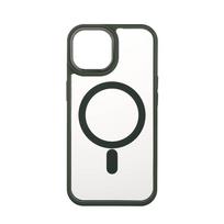 ONSALA MagSerie iPhone 15 Clear Case with Green Bumper Back Bumper