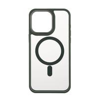 ONSALA Back Bumper Clear Case MagSerie iPhone 15 Pro Max Clear Case, Green Bumper