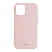 ONSALA Silicone iPhone 12 Mini Case, Sand Pink