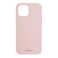 ONSALA Silicone Mobile Cover, Sand Pink, for iPhone 12 Pro Max