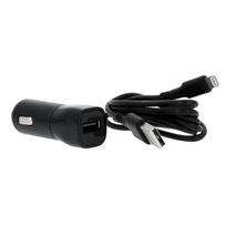 Gear 12-24V Charger 1x2.4A USB, Black Lightning cable, 1m, MFI C89