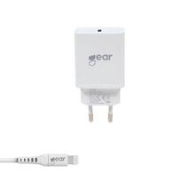 Gear 220V Charger, 1xUSB-C PD 20W, Lightning to USB-C, MFI Certified, C94