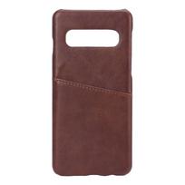 ONSALA Brown Mobile Cover with Card Pocket for Samsung Galaxy S10