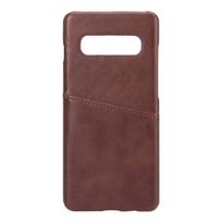ONSALA Brown Mobile Cover with Card Pocket for Samsung Galaxy S10 Plus