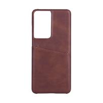 ONSALA Brown Mobile Cover with Card Pocket for Samsung S21 Ultra / S30 Ultra 5G