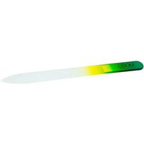 Stiklinė nagų dildė Bohemian Glassworks NF04C04C02, smailiu galu, dvipusė su plastikiniu įdėklu, 13,5 cm