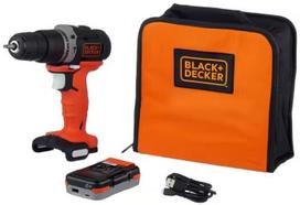 BLACK + DECKER akumuliatorinis plaktukas BDCHD12S1, 12V (oranžinė / juoda, ličio jonų akumuliatorius 1,5 Ah)