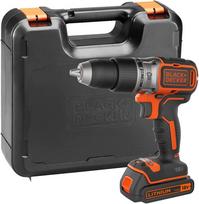 BL188K, 18 voltų (juoda / oranžinė, ličio jonų akumuliatorinis smūginis gręžtuvas 1. BLACK + DECKER akumuliatorinis plaktukas 5 Ah)