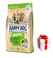 Happy Dog NaturCroq ėriena su ryžiais 15kg + STAIGMENA ŠUNIUI