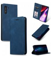 Mėlynas atverčiamas dėklas Samsung Galaxy A10 telefonui "Business Style"