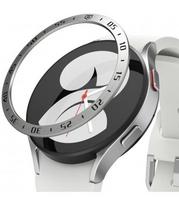 Sidabrinės spalvos apsauginis rėmelis Samsung Galaxy Watch 4 / 5 (40mm) laikrodžiui "Ringke Bezel Styling"