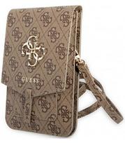 Rudas universalus telefonų dėklas 16 x 10 cm "GUWBG4GFBR Guess PU 4G Metal Logo"