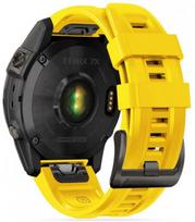 Geltona apyrankė Garmin Fenix 5 / 6 / 6 Pro / 7 / 8 / 8 Pro (47 mm) / E laikrodžiui "Tech-Protect Iconband"